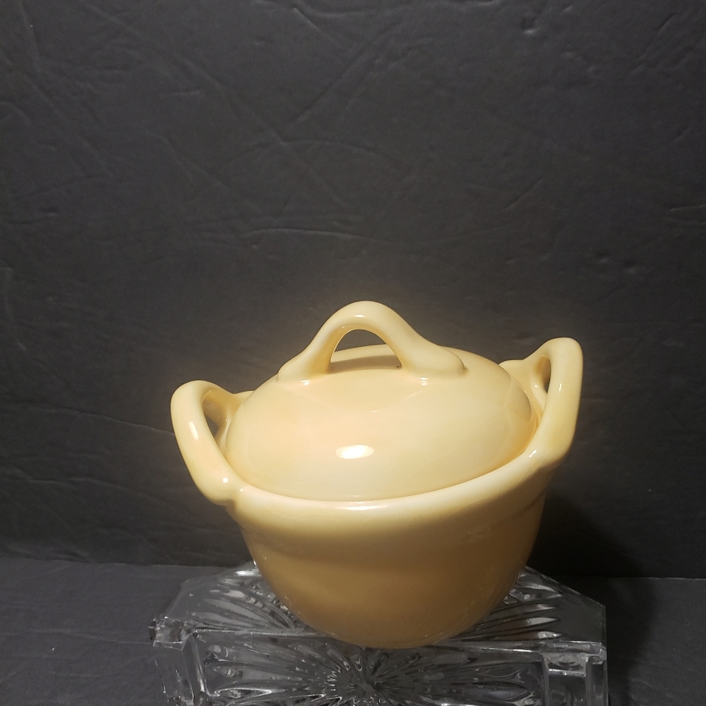 POTTERY BARN *Paella* Mini Baking Crock Ramekin With Handles & Lid